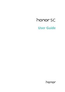 Honor 5C manual. Smartphone Instructions.
