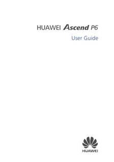 Huawei Ascend P6 manual. Smartphone Instructions.