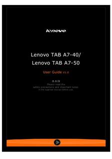 Lenovo A7-40 manual. Smartphone Instructions.