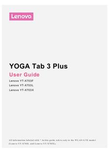 Lenovo Tab 3 Plus manual. Smartphone Instructions.