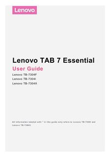Lenovo Tab 7 Essential manual. Smartphone Instructions.