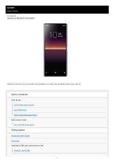 Sony Xperia L4 manual. Smartphone Instructions.