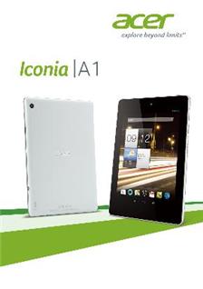 Acer Iconia A 1 manual. Smartphone Instructions.
