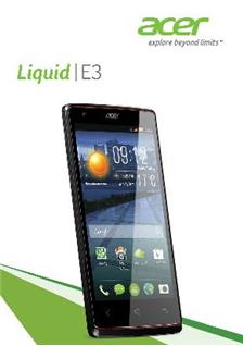 Acer Liquid E3 manual. Smartphone Instructions.