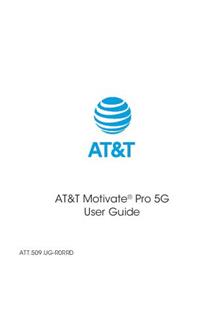 AT and T Motivate Pro 5G manual. Smartphone Instructions.