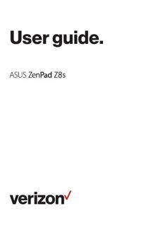 Asus Zenpad Z8S manual. Smartphone Instructions.