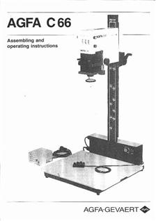 Agfa C 66 manual. Smartphone Instructions.