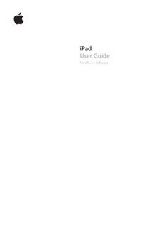 Apple iPad 1st Generation manual. Smartphone Instructions.