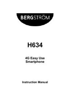Bergstorm H634 manual. Smartphone Instructions.