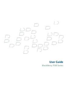 Blackberry 7130 manual. Smartphone Instructions.