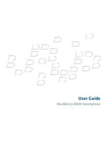 Blackberry 8820 manual. Smartphone Instructions.
