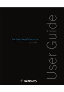 Blackberry Leap manual. Smartphone Instructions.