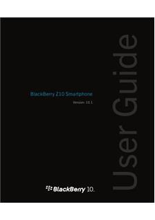 Blackberry Z10 manual. Smartphone Instructions.