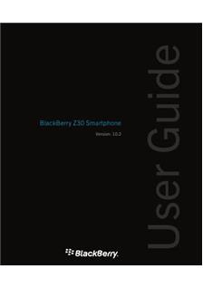 Blackberry Z30 manual. Smartphone Instructions.