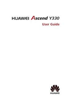 Huawei Ascend Y330 manual. Smartphone Instructions.