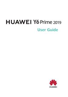 Huawei Y6 Prime 2019 manual. Smartphone Instructions.