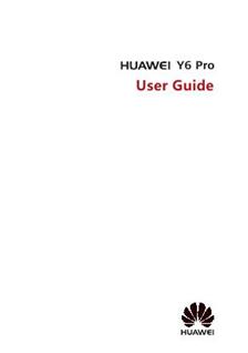 Huawei Y6 manual. Smartphone Instructions.