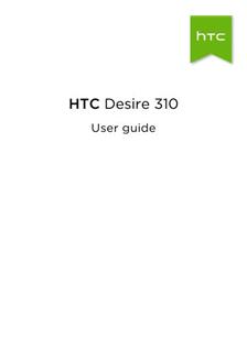 HTC Desire 310 manual. Smartphone Instructions.