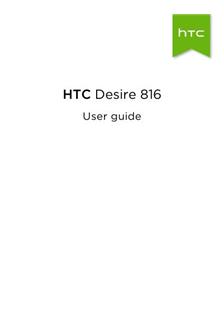 HTC Desire 816 manual. Smartphone Instructions.