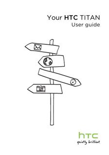 HTC Titan manual. Smartphone Instructions.