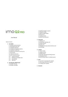 IMO Q2 Pro manual. Smartphone Instructions.