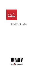 Kyocera Dura XV LTE manual. Smartphone Instructions.