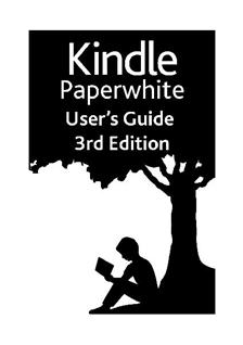 Amazon Kindle Paperwhite 3rd Edition manual. Smartphone Instructions.