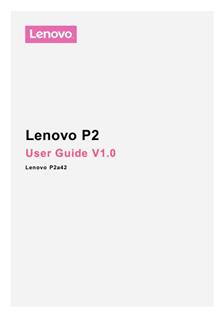 Lenovo P2a42 manual. Smartphone Instructions.