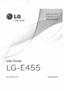 LG E455 manual. Smartphone Instructions.