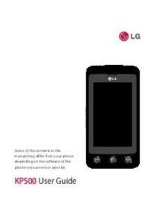 LG KP500 manual. Smartphone Instructions.