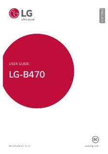 LG B470 manual. Smartphone Instructions.
