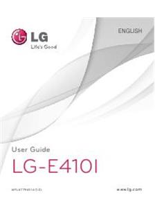 LG E410 I manual. Smartphone Instructions.