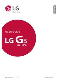 LG G5 manual. Smartphone Instructions.