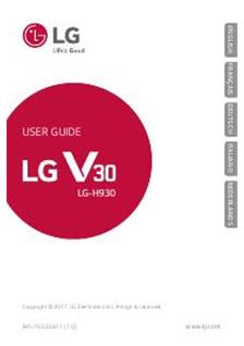 LG V30 manual. Smartphone Instructions.