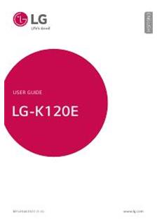 LG K120E manual. Smartphone Instructions.