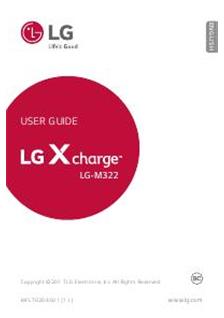 LG X Charge manual. Smartphone Instructions.