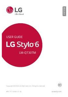 LG Stylo 6 manual. Smartphone Instructions.