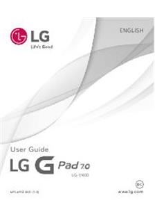 LG G Pad V400 manual. Smartphone Instructions.