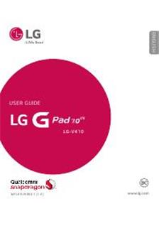 LG G Pad LTE 7.0 manual. Smartphone Instructions.