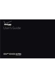 Motorola Droid Ultra manual. Smartphone Instructions.