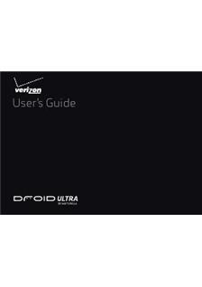 Motorola Droid Ultra manual. Smartphone Instructions.