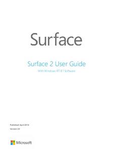 Microsoft Surface 2 manual. Smartphone Instructions.