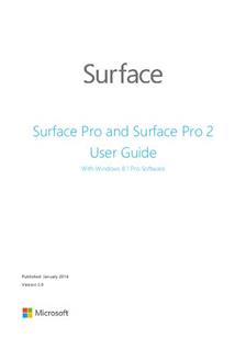 Microsoft Surface Pro manual. Smartphone Instructions.