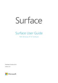 Microsoft Surface RT manual. Smartphone Instructions.