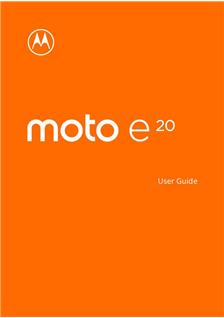Motorola Moto E20 manual. Smartphone Instructions.