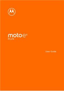Motorola Moto E6 Plus manual. Smartphone Instructions.
