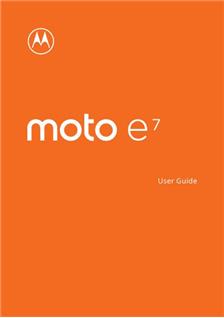 Motorola Moto E7 manual. Smartphone Instructions.