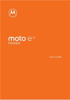 Motorola E7i Power manual. Smartphone Instructions.