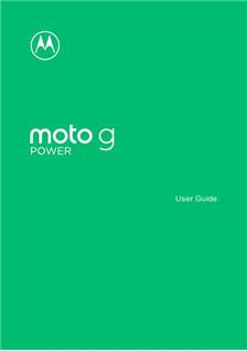 Motorola Moto G Power manual. Smartphone Instructions.