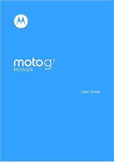 Motorola Moto G7 Power manual. Smartphone Instructions.
